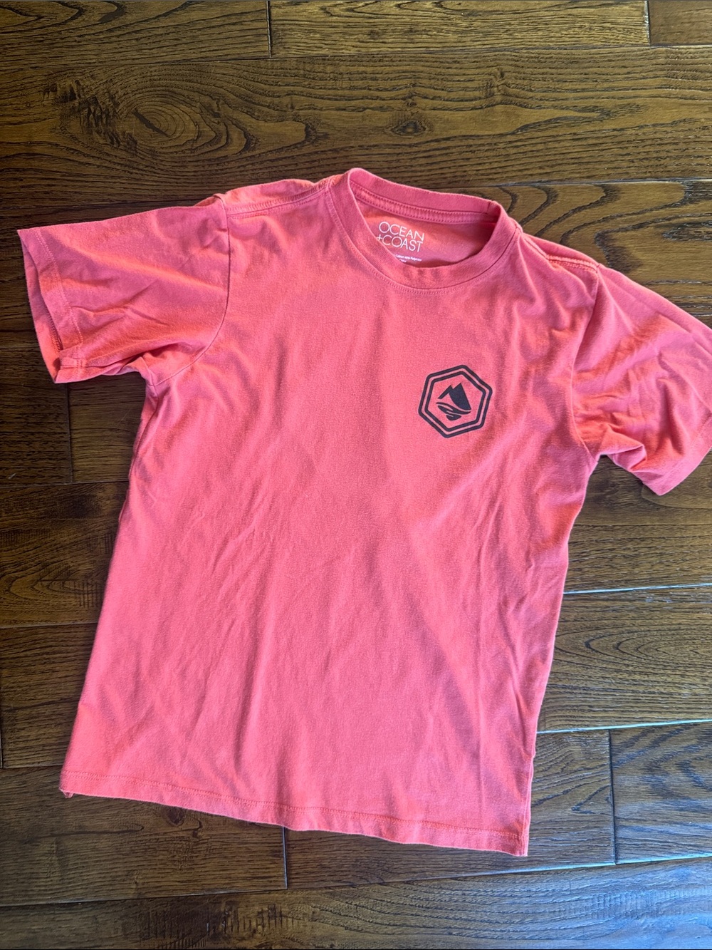 Kids Pink Short-Sleeve Logo Tee boys size large